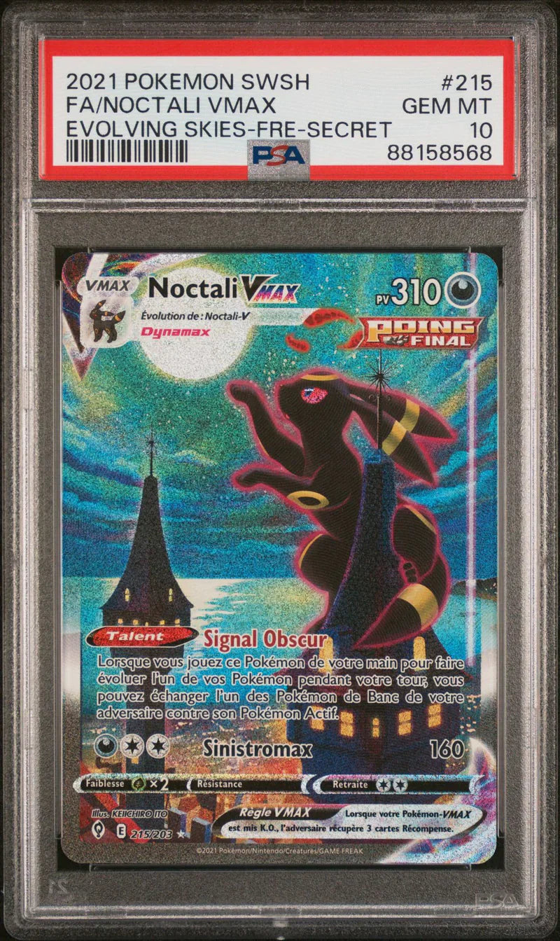 Noctali Vmax [GRADE] [PSA 10] 215/203